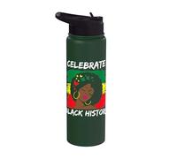 Celebrate Black History - African Civil Rights Empowerment Stainless Steel Insulated Water Bottle