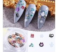 Celebrate Christmas Golden Sequins 3D Metal Art Decoration Snowflake X'mas Trees Pack