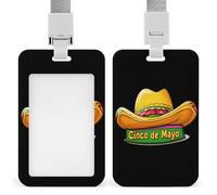 Celebrate Cinco De Mayo Funny ID Badge Holder with Lanyard Name Card Holders for Work Nurse Teacher