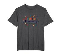 Celebrate Creativity One Dot at A Time T-Shirt, Men's Big and Tall, Dark Heather Grey, 3X Tall