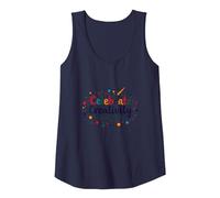 Celebrate Creativity One Dot at A Time Tank Top, Women, Navy, L