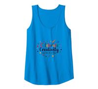 Celebrate Creativity One Dot at A Time Tank Top, Women, Sapphire, L