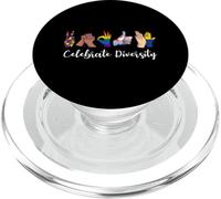 Celebrate Diversity Austism Black Race Peace Gender LGBTQ PopSockets PopGrip for MagSafe