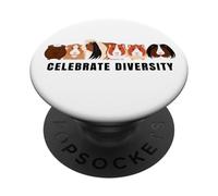 Celebrate Diversity Breed Cute Pet Animal Fun Pet Guinea Pig PopSockets Adhesive PopGrip