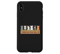 Celebrate Diversity Kitten Breeds Animal Lover Funny Cats Case for iPhone XS Max