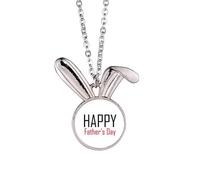 Celebrate Father's Day Blessing Festival Rabbit Necklace Pendant Bunny Animal Jewelry Gift