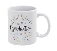 Celebrate Graduation Season White Background Mug Funny Coffee Mug,Man Cave Prints,The Best Gift for Colleagues, Parents, and Grandparents, 110z Men and Women