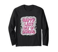 Celebrate Happy Last Day Of School Retro Teacher Long Sleeve T-Shirt