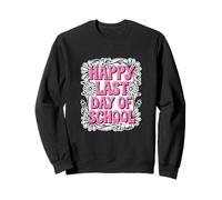 Celebrate Happy Last Day Of School Retro Teacher Sweatshirt