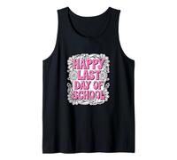 Celebrate Happy Last Day Of School Retro Teacher Tank Top
