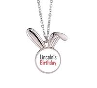 Celebrate Lincoln's Birthday Blessing Festival Rabbit Necklace Pendant Bunny Animal Jewelry Gift