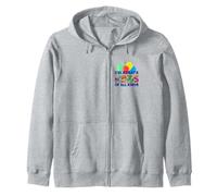 Celebrate Minds Of All Kinds Autism Awareness Fun Zip Hoodie