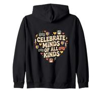 Celebrate Minds Of All Kinds Autism Inclusion SPED Zip Hoodie