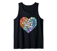 Celebrate Minds of All Kinds Flowers Neurodiversity Autism Tank Top