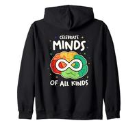 Celebrate Minds Of All Kinds Neurodiversity Autism Zip Hoodie