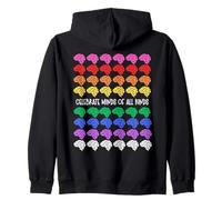 Celebrate Minds Of All Kinds Rainbow Brains Autism ADHD Zip Hoodie