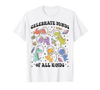 Celebrate Minds of All Kinds Space Dinosaur School Counselor T-Shirt
