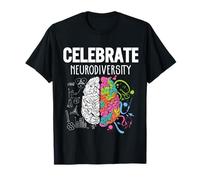 Celebrate Neurodiversity Brain Shirt ADHD Autism Awareness T-Shirt