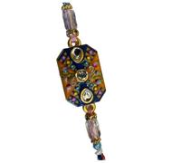 Celebrate Raksha Bandhan with beautifully handcrafted Rakhis in three stunning designs: Evil Eye for protection, Om for spirituality, and Stone Floral for elegance and grace. (Stone & Floral Rakhi)