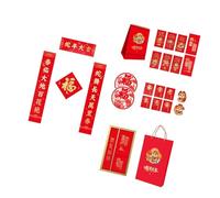 Celebrate Snake Year With Spring Festival Decors Set Including Chunlian Paper Blessing Character Festival Money Packets Chinese New Year Decoration