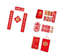 Celebrate Snake Year With Spring Festival Decors Set Including Chunlian Paper Blessing Character Festival Money Packets Chinese New Year Decoration