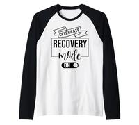 Celebrate Sober Recovery Mode On Sobriety Anniversary 1 Year Raglan Baseball Tee