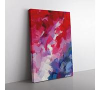 Celebrate The Dusk Abstract Canvas Wall Art Print Ready to Hang, Framed Picture for Living Room Bedroom Home Office Décor, 60x40 cm (24x16 Inch)