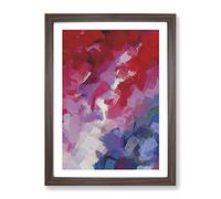 Celebrate The Dusk Abstract Framed Print for Living Room Bedroom Home Office Décor, Wall Art Picture Ready to Hang, Walnut A3 Frame (34 x 46 cm)