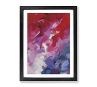 Celebrate The Dusk Abstract Framed Print for Living Room Bedroom Home Office Décor, Wall Art Picture Ready to Hang, Black A3 Frame (34 x 46 cm)