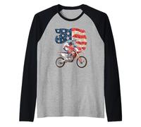 Celebrate the Fourth of July with an Offroad Enduro Racer Raglan Baseball Tee
