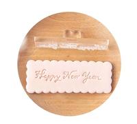 Celebrate The New Year with This Acrylic Fondant Stamp Molds Ideal for Home Baking and Professional Pastries Cooks Food Grade Fondant Tool