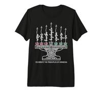 Celebrate the Principles of Kwanzaa Kinara Calligraphy Art Premium T-Shirt