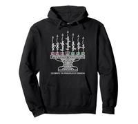 Celebrate the Principles of Kwanzaa Kinara Calligraphy Art Pullover Hoodie