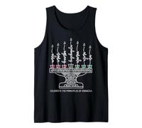 Celebrate the Principles of Kwanzaa Kinara Calligraphy Art Tank Top