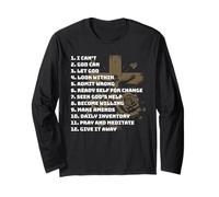 Celebrate The Recovery Christian Cross 12 Step Guide Pray Long Sleeve T-Shirt