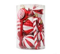 Celebrate the Season with 14pcs Red Christmas Ball Ornaments Perfect for Trees and Various For Festive Events