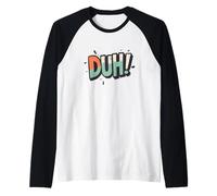 Celebrate Wit with this Duh Speech Graphic Raglan Baseball Tee