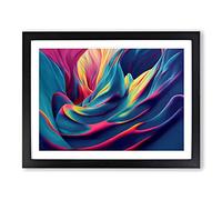 Celebrated Modern Abstract Art Framed Print | A3 Black Framed Wall Art | Ready to Hang | Abstract Fantasy Picture | Living Room Bedroom Lounge Office