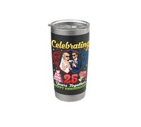 Celebrating 25 Years Together Happy Anniversary 25th Wedding Stainless Steel Insulated Tumbler