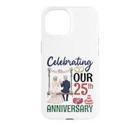 Celebrating 25th Anniversary Married Couple Swing Together Case for iPhone 15