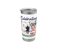 Celebrating 30th Anniversary Married Couple Swing Together Stainless Steel Insulated Tumbler