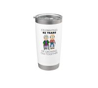 Celebrating 45 Years Growing Old Together Funny Anniversary Stainless Steel Insulated Tumbler