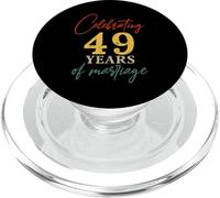 Celebrating 49 years of marriage 49th Wedding anniversary PopSockets PopGrip for MagSafe