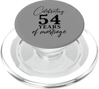 Celebrating 54 years of marriage 54th Wedding anniversary PopSockets PopGrip for MagSafe