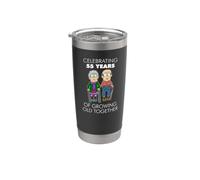 Celebrating 55 Years Growing Old Together Funny Anniversary Stainless Steel Insulated Tumbler