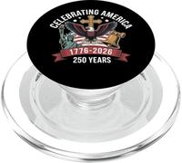 Celebrating America 1776-2026 250 Years Patriotic Graphic PopSockets PopGrip for MagSafe