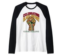 Celebrating Black History Culture Greatness Pan African Art Raglan Baseball Tee