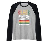 Celebrating Black History Month Afro African Men Women Kid Raglan Baseball Tee