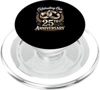 Celebrating Our 25th Anniversary Couple Vow Renewal Party PopSockets PopGrip for MagSafe