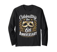 Celebrating Our 6th Anniversary Wedding Couples Husband Wife Long Sleeve T-Shirt